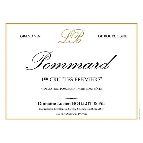 Domaine Lucien Boillot et Fils Pommard Premier Cru Les Fremiers 2018