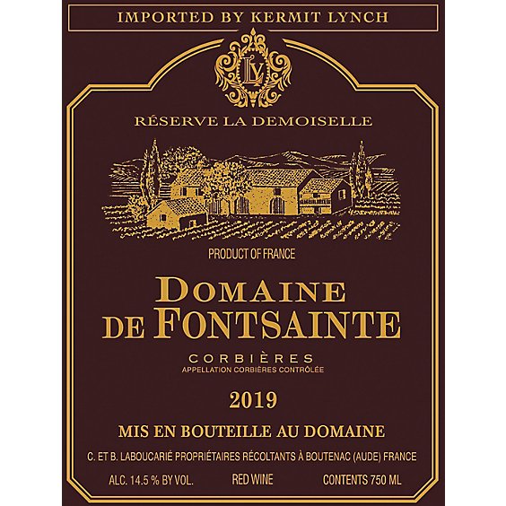 Domaine de Fontsainte Corbieres Reserve La Demoiselle 2019