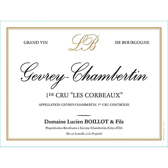 Domaine Lucien Boillot et Fils Gevrey-Chambertin Premier Cru Les Corbeaux 2018