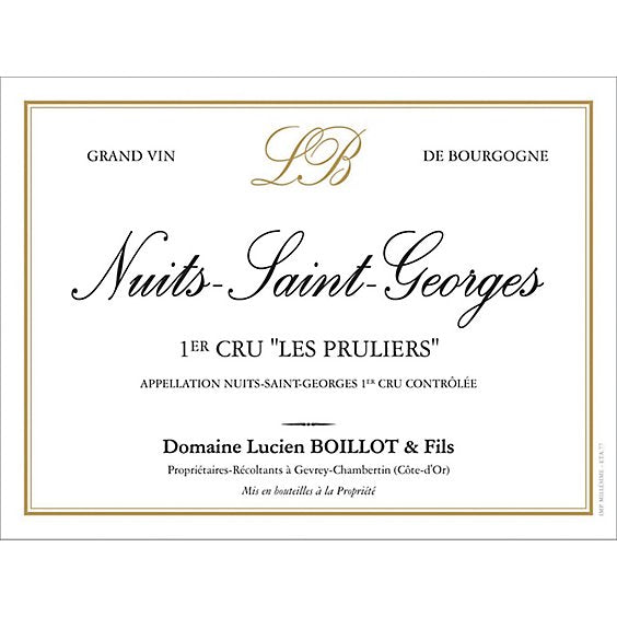 Domaine Lucien Boillot et Fils Nuits-Saint-Georges Premier Cru Les Pruliers 2018