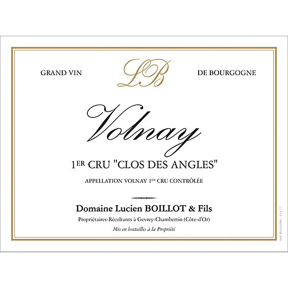 Domaine Lucien Boillot et Fils Volnay Premier Cru Clos Des Angles 2018